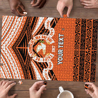 Personalised Tonga Tailulu College Puzzle Polynesian Ngatu Tribal LT9 - Polynesian Pride