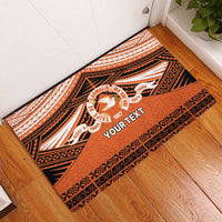Personalised Tonga Tailulu College Rubber Doormat Polynesian Ngatu Tribal LT9 - Polynesian Pride