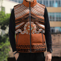 Personalised Tonga Tailulu College Sleeveless Puffer Jacket Polynesian Ngatu Tribal LT9 - Polynesian Pride