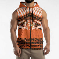 Personalised Tonga Tailulu College Sleeveless Zip Hoodie Polynesian Ngatu Tribal LT9 - Polynesian Pride