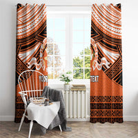 Personalised Tonga Tailulu College Window Curtain Polynesian Ngatu Tribal LT9 - Polynesian Pride