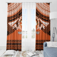 Personalised Tonga Tailulu College Window Curtain Polynesian Ngatu Tribal LT9 - Polynesian Pride