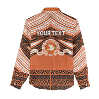 Personalised Tonga Tailulu College Women Casual Shirt Polynesian Ngatu Tribal