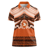 Personalised Tonga Tailulu College Women Polo Shirt Polynesian Ngatu Tribal