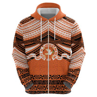 Personalised Tonga Tailulu College Zip Hoodie Polynesian Ngatu Tribal