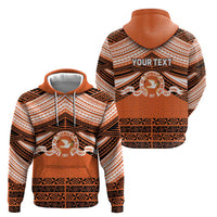 Personalised Tonga Tailulu College Zip Hoodie Polynesian Ngatu Tribal