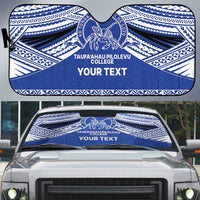 Personalised Tonga Taufa'ahau Pilolevu College Auto Sun Shade Polynesian Ngatu Tribal LT9 Blue - Polynesian Pride