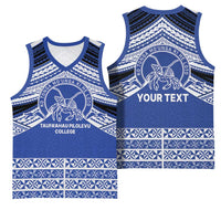 Personalised Tonga Taufa'ahau Pilolevu College Basketball Jersey Polynesian Ngatu Tribal LT9 - Polynesian Pride