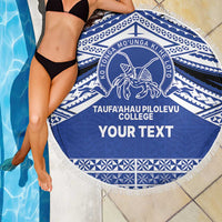 Personalised Tonga Taufa'ahau Pilolevu College Beach Blanket Polynesian Ngatu Tribal LT9 - Polynesian Pride