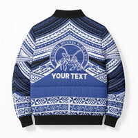 Personalised Tonga Taufa'ahau Pilolevu College Bomber Puffer Jacket Polynesian Ngatu Tribal LT9 - Polynesian Pride