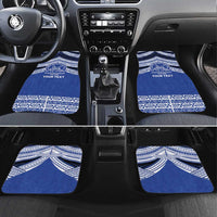 Personalised Tonga Taufa'ahau Pilolevu College Car Mats Polynesian Ngatu Tribal LT9 Set 4pcs Blue - Polynesian Pride