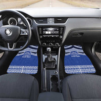 Personalised Tonga Taufa'ahau Pilolevu College Car Mats Polynesian Ngatu Tribal LT9 Set 2pcs - Front Blue - Polynesian Pride