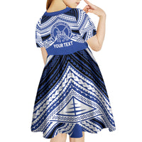Personalised Tonga Taufa'ahau Pilolevu College Kid Short Sleeve Dress Polynesian Ngatu Tribal LT9 - Polynesian Pride