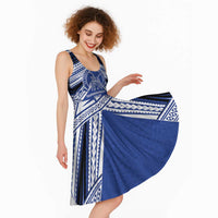 Personalised Tonga Taufa'ahau Pilolevu College Midi Dress Polynesian Ngatu Tribal - Polynesian Pride