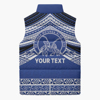 Personalised Tonga Taufa'ahau Pilolevu College Sleeveless Puffer Jacket Polynesian Ngatu Tribal LT9 - Polynesian Pride