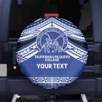 Personalised Tonga Taufa'ahau Pilolevu College Spare Tire Cover Polynesian Ngatu Tribal LT9 No hole Blue - Polynesian Pride