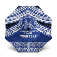 Personalised Tonga Taufa'ahau Pilolevu College Umbrella Polynesian Ngatu Tribal LT9 One Size Folded 11.42 inch Opened Diameter 37.4 inch Blue - Polynesian Pride