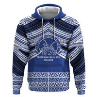 Personalised Tonga Taufa'ahau Pilolevu College Zip Hoodie Polynesian Ngatu Tribal
