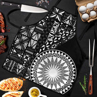 Black Tongan Ngatu Fonulei Pattern Apron LT9 Black - Polynesian Pride