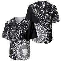 Black Tongan Ngatu Fonulei Pattern Baseball Jersey