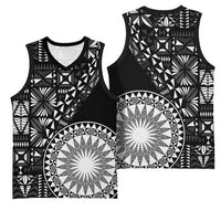 Black Tongan Ngatu Fonulei Pattern Basketball Jersey LT9 - Polynesian Pride
