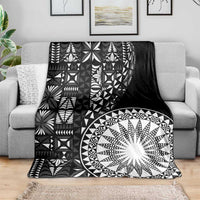 Black Tongan Ngatu Fonulei Pattern Blanket LT9 - Polynesian Pride