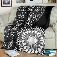 Black Tongan Ngatu Fonulei Pattern Blanket LT9 - Polynesian Pride