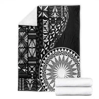 Black Tongan Ngatu Fonulei Pattern Blanket LT9 - Polynesian Pride