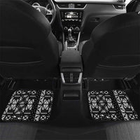 Black Tongan Ngatu Fonulei Pattern Car Mats LT9 Set 2pcs - Back Black - Polynesian Pride