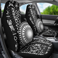 Black Tongan Ngatu Fonulei Pattern Car Seat Cover