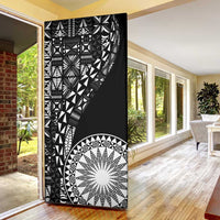 Black Tongan Ngatu Fonulei Pattern Door Cover LT9 - Polynesian Pride
