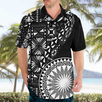 Black Tongan Ngatu Fonulei Pattern Hawaiian Shirt