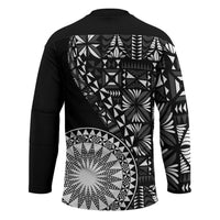 Black Tongan Ngatu Fonulei Pattern Hockey Jersey LT9 - Polynesian Pride