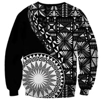 Black Tongan Ngatu Fonulei Pattern Sweatshirt LT9 - Polynesian Pride