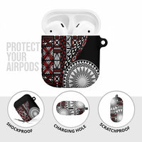 Red Tongan Ngatu Fonulei Pattern AirPods Case LT9 - Polynesian Pride