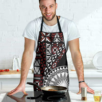 Red Tongan Ngatu Fonulei Pattern Apron LT9 - Polynesian Pride