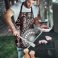 Red Tongan Ngatu Fonulei Pattern Apron LT9 - Polynesian Pride