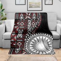 Red Tongan Ngatu Fonulei Pattern Blanket LT9 - Polynesian Pride