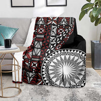 Red Tongan Ngatu Fonulei Pattern Blanket LT9 - Polynesian Pride