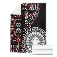 Red Tongan Ngatu Fonulei Pattern Blanket LT9 - Polynesian Pride