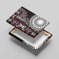 Red Tongan Ngatu Fonulei Pattern Canvas Wall Art LT9 - Polynesian Pride