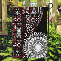 Red Tongan Ngatu Fonulei Pattern Garden Flag