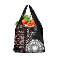 Red Tongan Ngatu Fonulei Pattern Grocery Bag LT9 1-pack One Size Red - Polynesian Pride