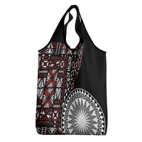 Red Tongan Ngatu Fonulei Pattern Grocery Bag LT9 - Polynesian Pride