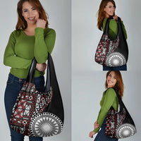 Red Tongan Ngatu Fonulei Pattern Grocery Bag LT9 - Polynesian Pride