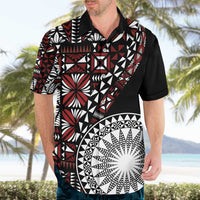 Red Tongan Ngatu Fonulei Pattern Hawaiian Shirt LT9 - Polynesian Pride