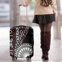 Red Tongan Ngatu Fonulei Pattern Luggage Cover