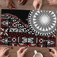Red Tongan Ngatu Fonulei Pattern Puzzle LT9 - Polynesian Pride