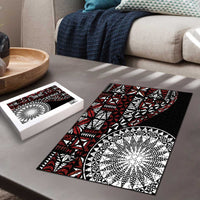 Red Tongan Ngatu Fonulei Pattern Puzzle LT9 - Polynesian Pride