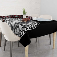 Red Tongan Ngatu Fonulei Pattern Tablecloth LT9 - Polynesian Pride